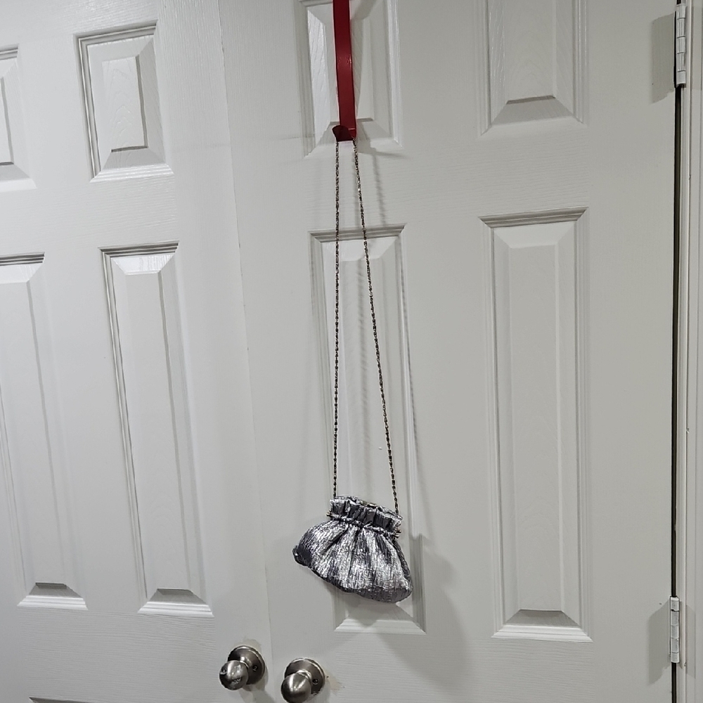 Silver Chain Strap Evening Bag